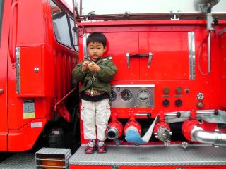 ポケットクラブに消防車が来る！