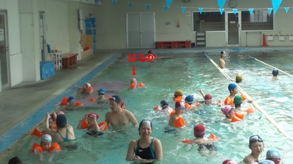 水泳教室最終日